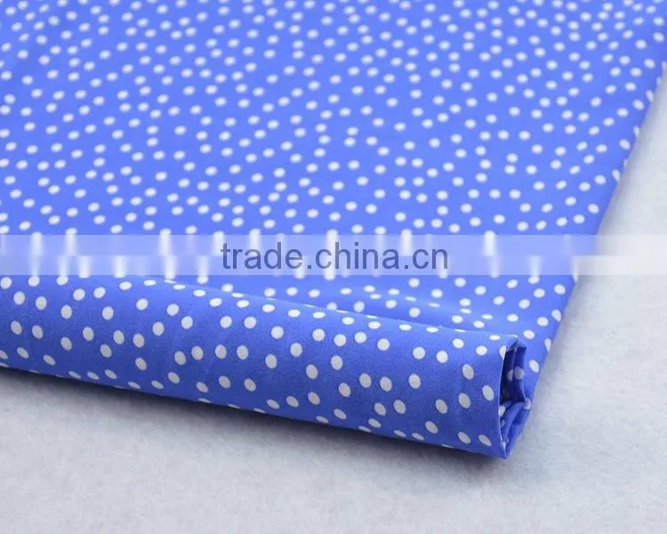 Jiufan Textile 100% Spun Polyester Fabric Good Quality White Dot Printed Georgette Fabric