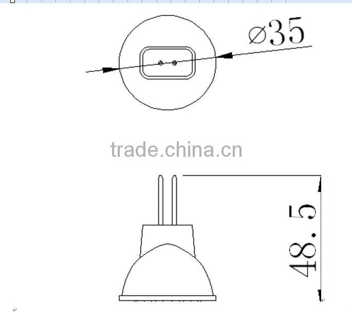 1W 220V Mr16 Glass LED Ceiling Spot Light