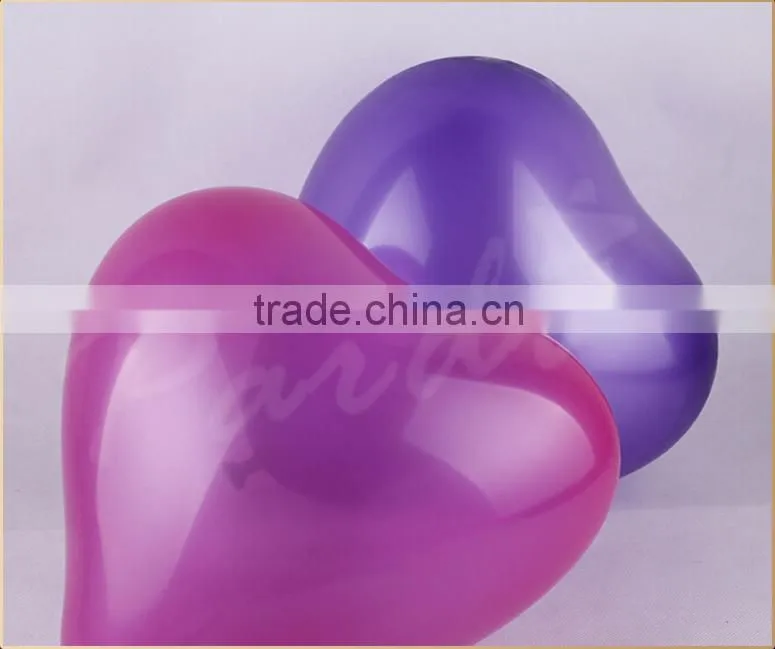 Customize logo printed heart shape natural latex balloons