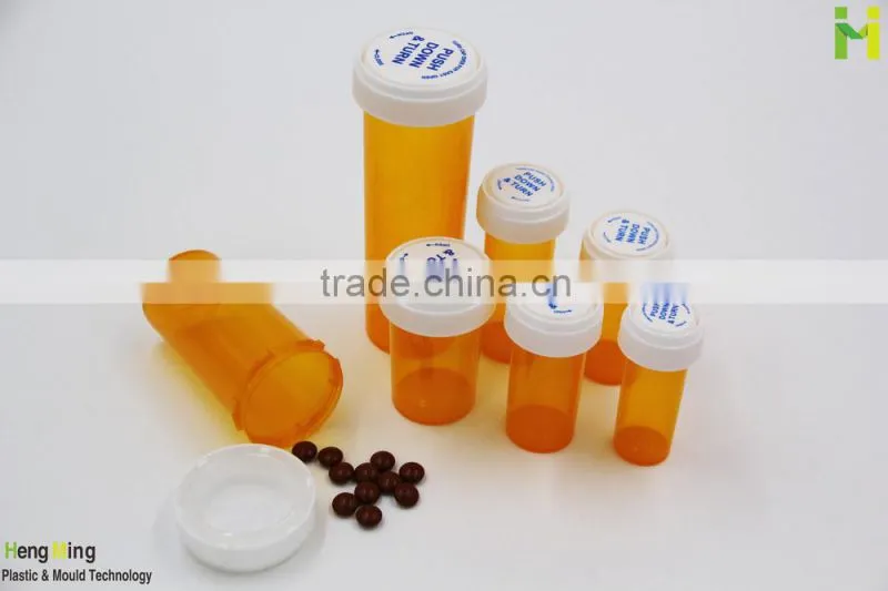 PP 8dram medicine child proof reversible vial