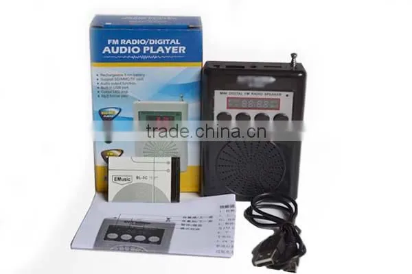 Robot-138 Portable card speaker, speaker with TF/Micro SD card/USB disks, radio fm