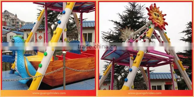 Amusement park colorful mini pirate ship for sale