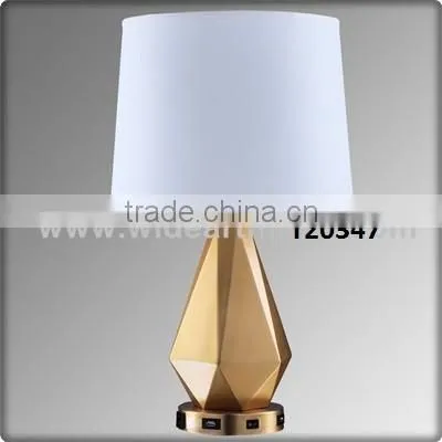 UL Listed Modern Bedroom Bedside Glass Shade Adjustable Desk Lamp With On Off Switch Power Outlet Hotel Desk Lamps Light T50070