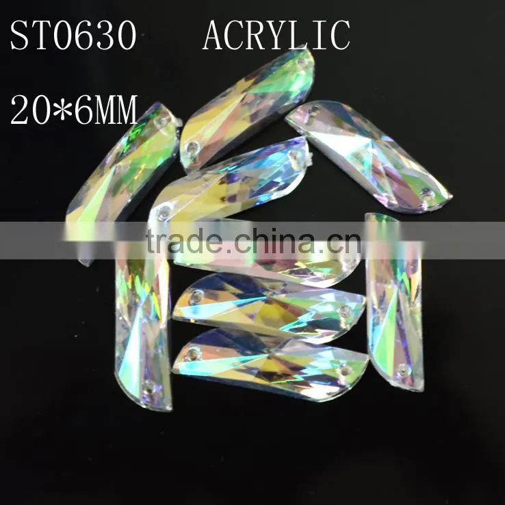 Rhinestones Loose Beads Hand Sewing Strass For Dress 22mm, Sew On Acrylic Accessories, Acrylic For Jewlry