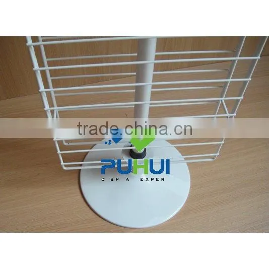 double sides metal wire revolving counter display with great price