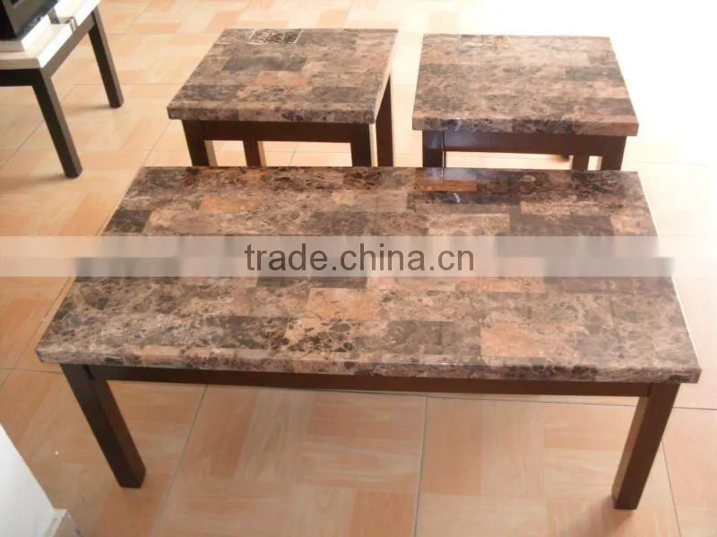 Beggie color Faux Marble Coffee Tables