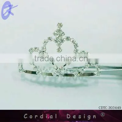 Wholesale Fashion Mini Crystal Tiara Comb For Baby Dresses