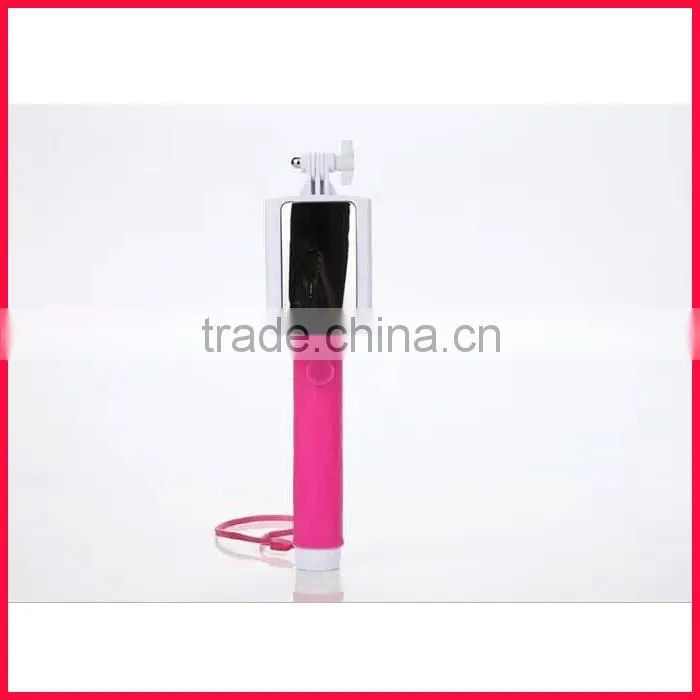 D09 Double system extendable mirror Selfie Stick,D09 Selfie Stick Monopod with Glass Mirror