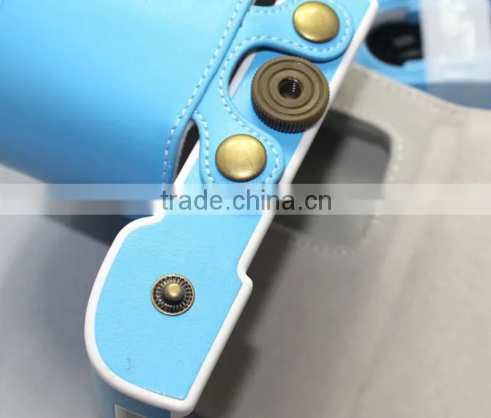 Factory lovely leather Camera Bag for Samsung NX3000 in Dongguan