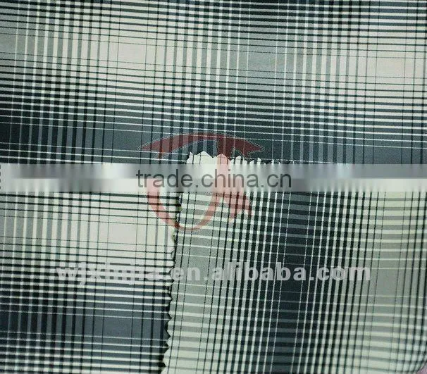 50D Cation Taffeta check and rip-stop poly taffeta
