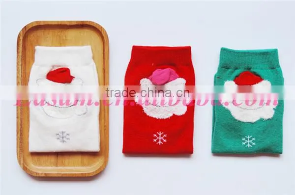 Christmas designs pure cotton stylish warm christmas socks for girl