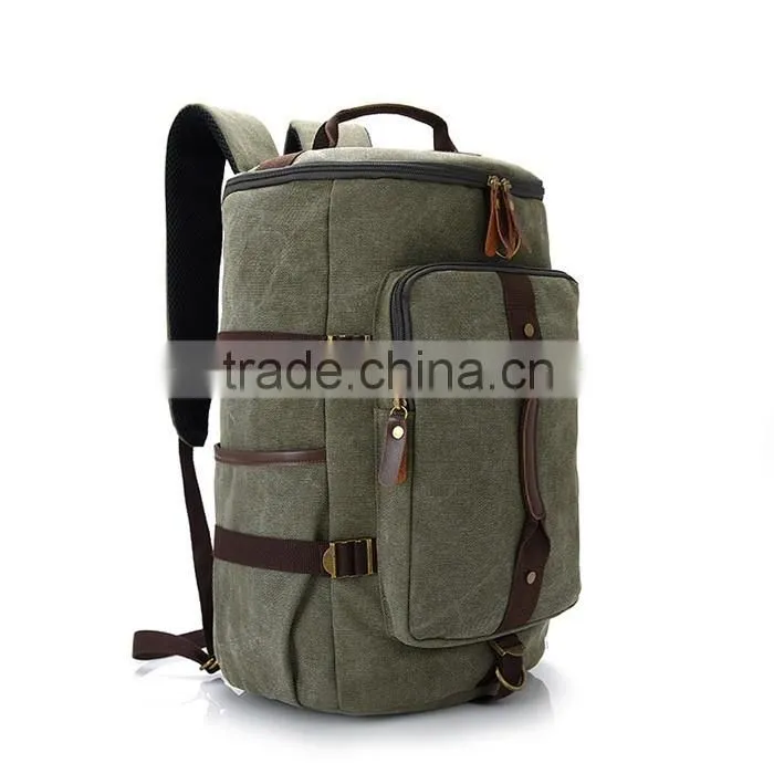 Large Capacity Daily Backpack for Men Travel Hiking Canvas Backpack Bag