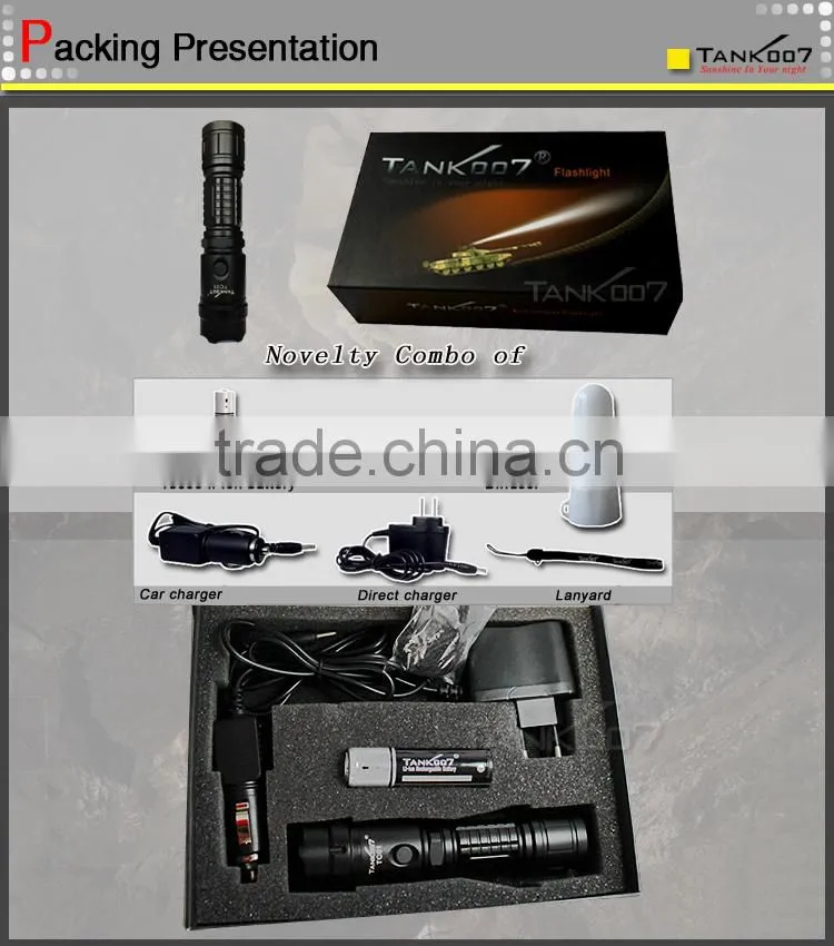 led flashlight work light police torch 12v hunting lights