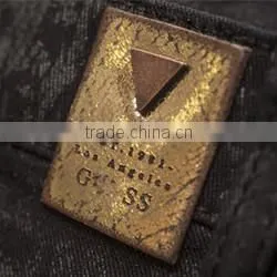 Custom woven labels low minimum cheap cham woven private labels for clothing