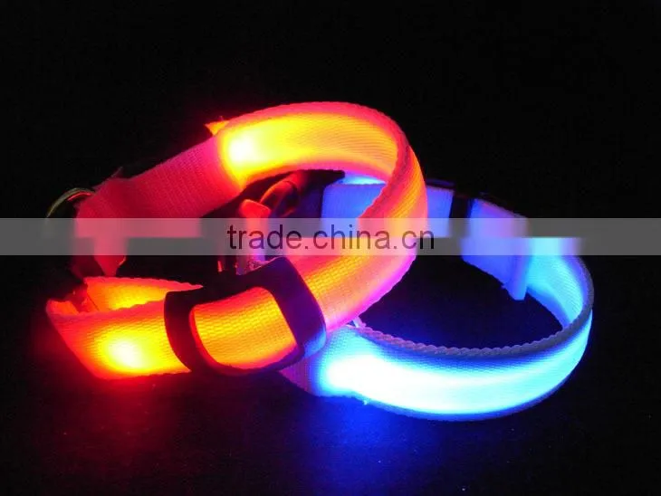 Pet Products 8 Fashion Color 3 Flashing Mode Dog Luminous Collar