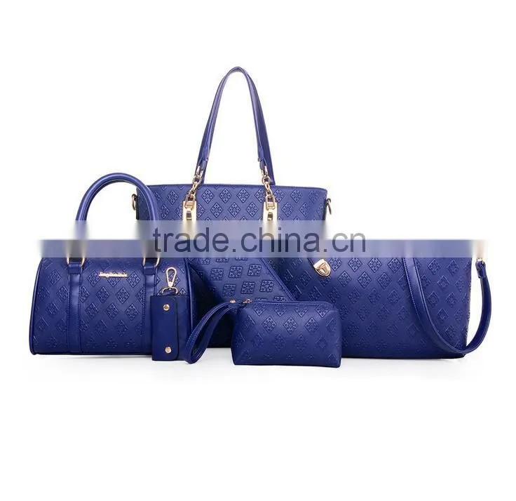 made china wholesale handbags collection woman 6 in 1 bags and cluthes