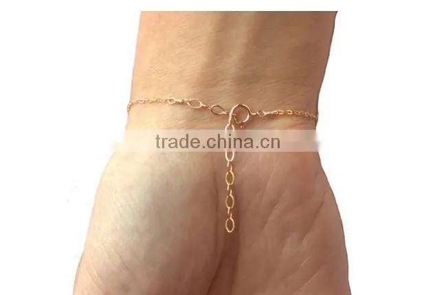 Luxury Slave Chain Link Interweave Finger Ring Hand Harness Bracelet Jewelry