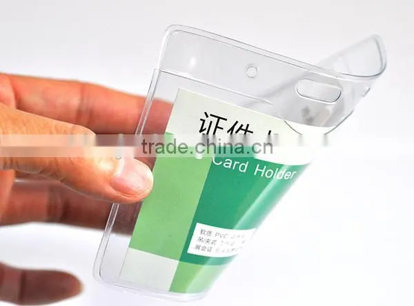 Clear PVC Badge Exhibition ID Card Case Holders