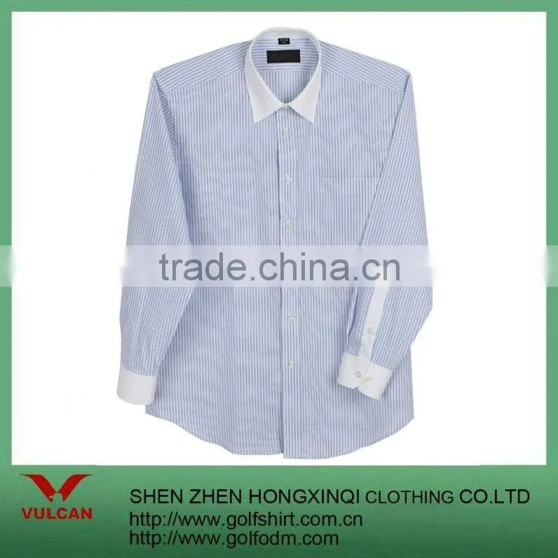 Vertical stripe fashion men dress shirt