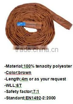 hot sale manufactory polyester webbing sling/cargo web/lifting strap 5T