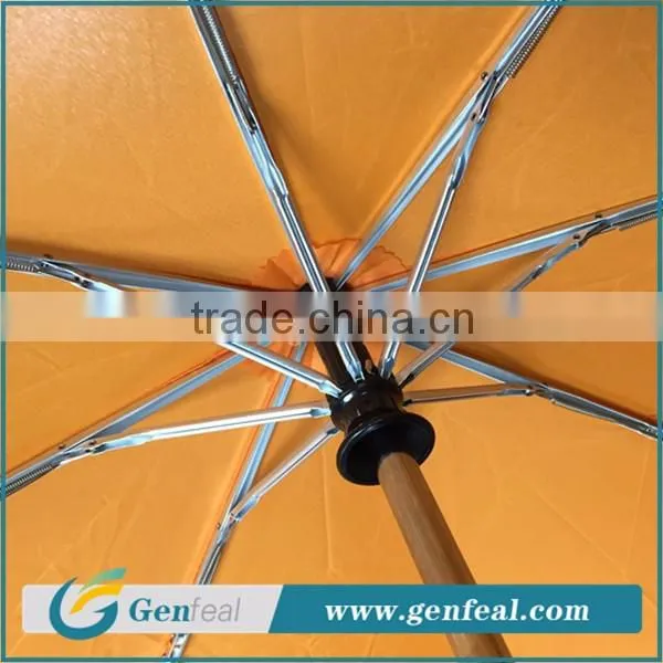 good quality 190T pongee promotion three fold umbrellas for brand logo printing