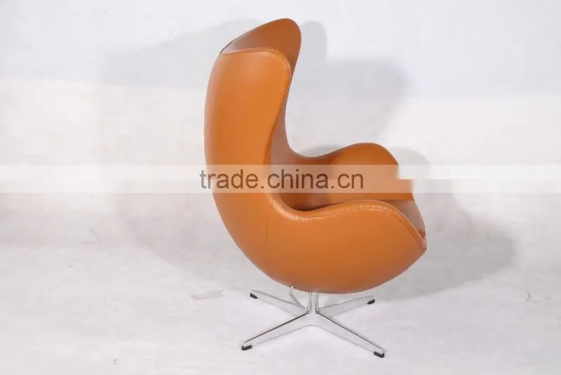 Arne Jacobsen furniture replica egg shaped fiberglass shell swivel lounge chair