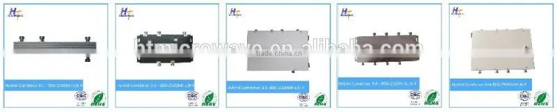 Wideband rf combiner 4 in 1 out passive hybrid coupler 800-2500MHz n female