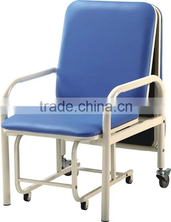 GT-3811 Full quality Hospital accompanying chair with castors and pillow