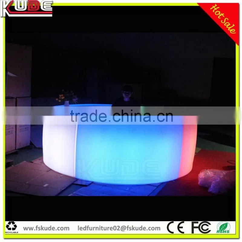 2016 new illuminated circle combied bar counter with LED light up