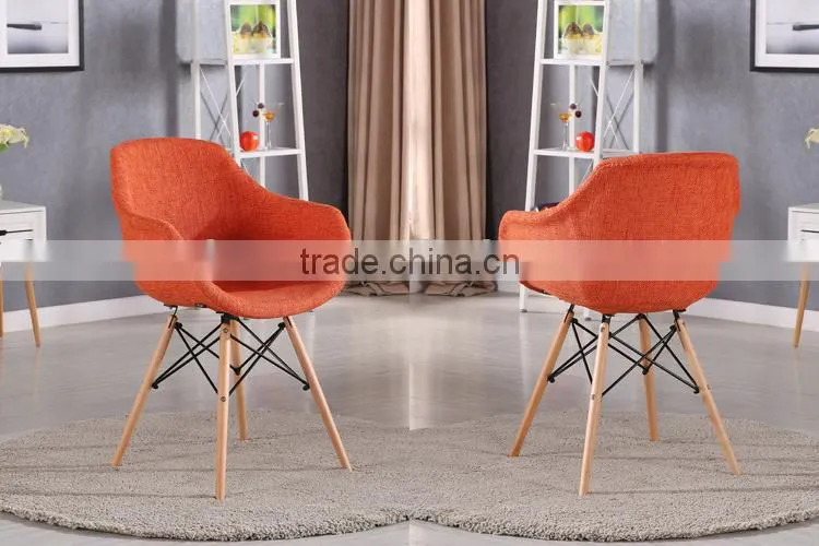 Armrest design fabric chairs dining table chairs