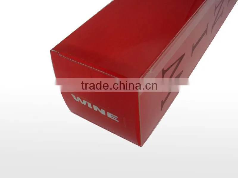 custom offest printing clear plastic single wine bottle gift box wholesale