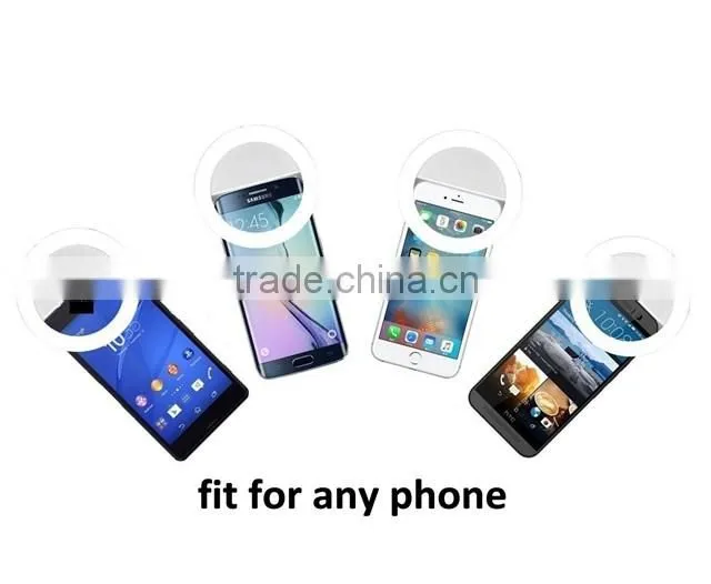 Latest design portable clip on LED selfie lights case universal for selfie