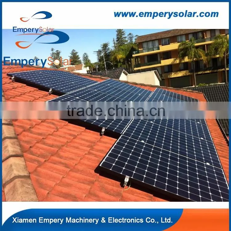Porcelain tile roof solar mounting system