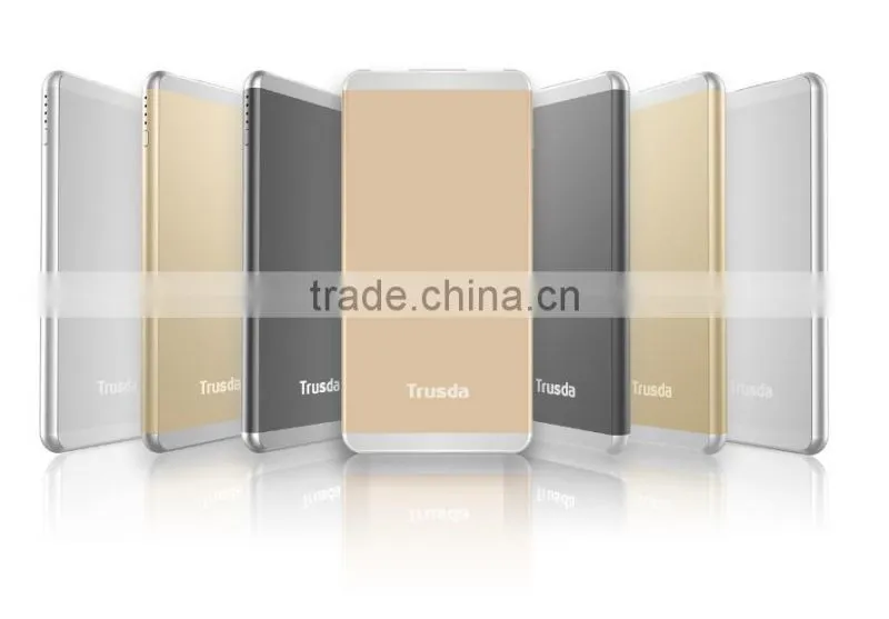 Trusda Custom li-polymer 5000mAh power bank Dual Port Mobile phone charger with 4 LED Indicators