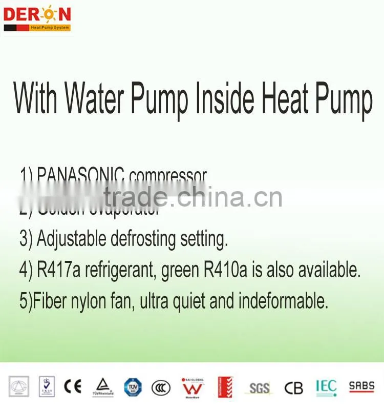 R417a water pump 304# stainless steel air water heat pump Guangzhou