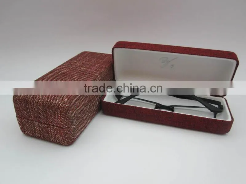 hard shell iron/steel reading fabric glasses case