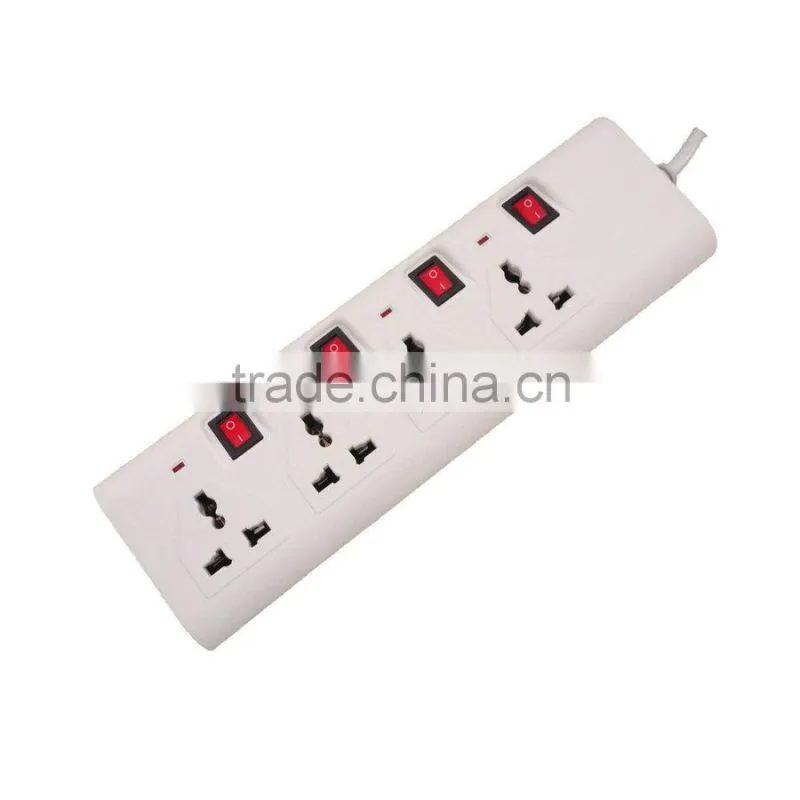 Popular 4 Way Multi-purpose Electrical Power Socket With Individual Switch