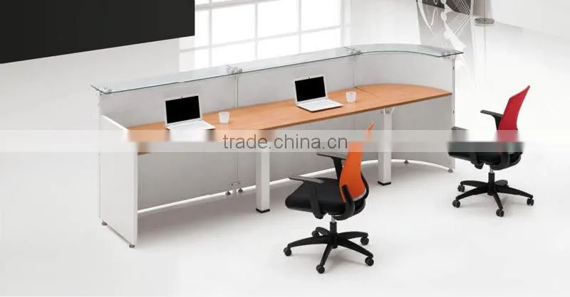 Modern office furniture glass reception counter