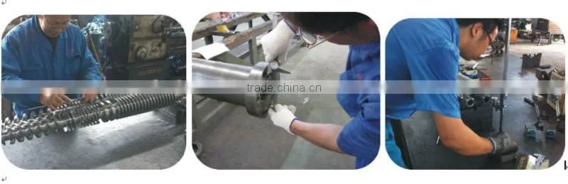 double hole cylinder bimetallic screw and barrel for plastic extruder