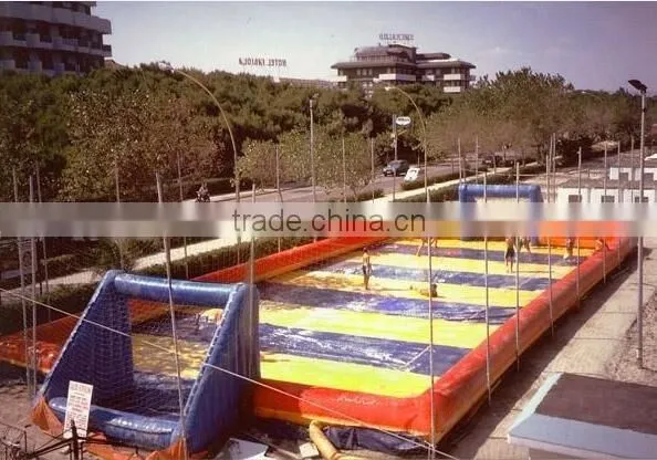 inflatable soap football field