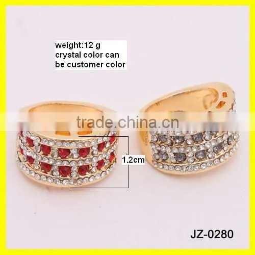 18k ruby rhinestone finger ring yiwu ring for girls