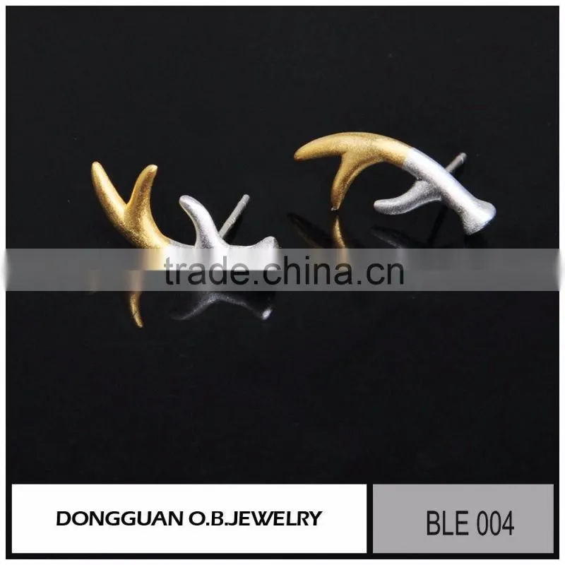 Cheap price sterling silver 18K Gold plated stud earring designs