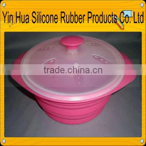 Flexible Silicone Collapsible Colander Pan Steamer