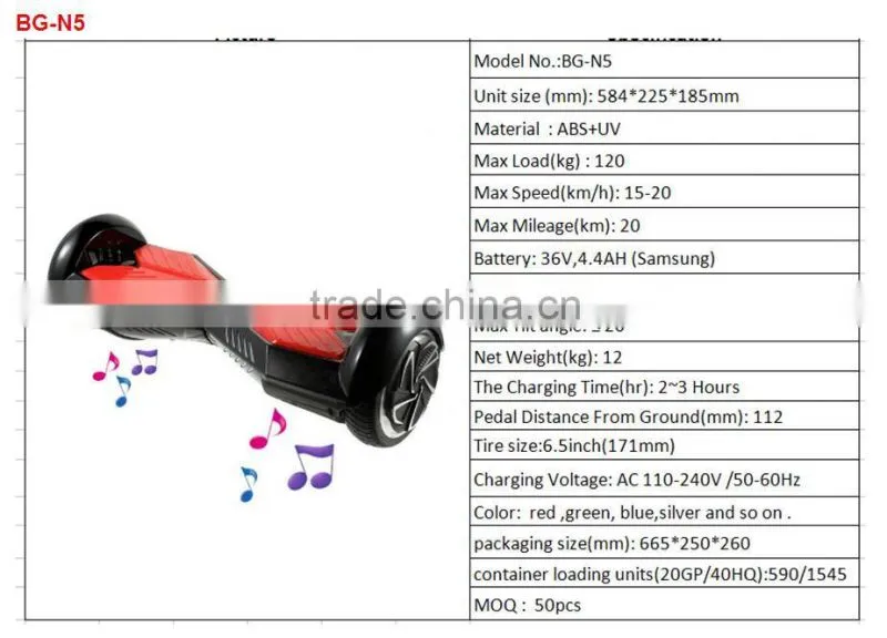 500W power Self balancing electric scooter 2 wheels with bluetooth,China wholesale electric 2 wheel scooter