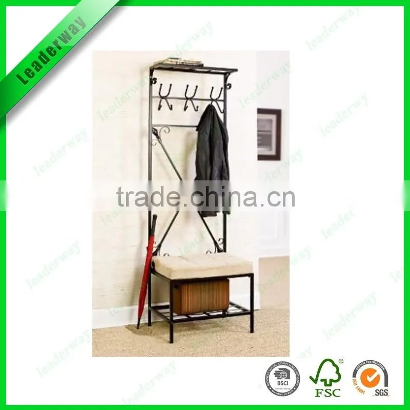 New white bamboo clothes rack for clothes in luggage rack
