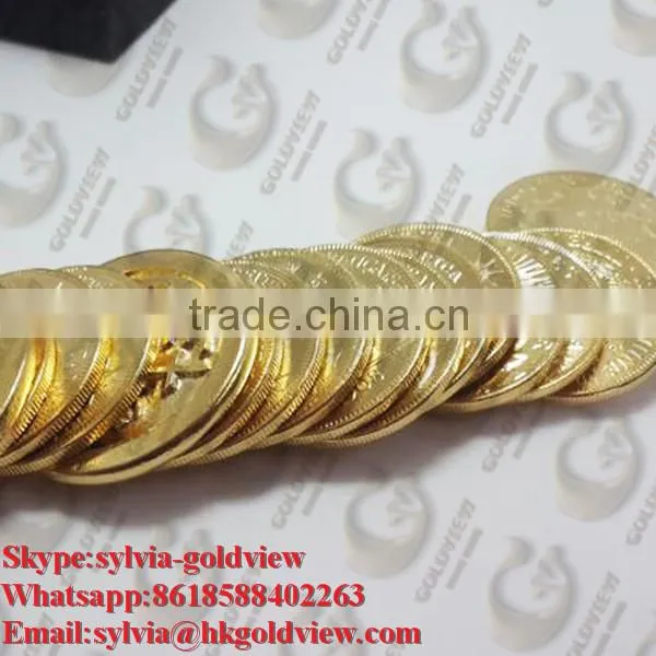 Custom gold coin/challenge coin/gold plated tungsten coin/Gold tin alloy plating for variety use made in China