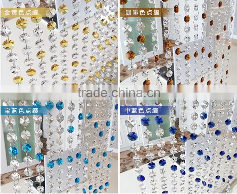 Shinny & clear crystal glass beads for home curtain decoration