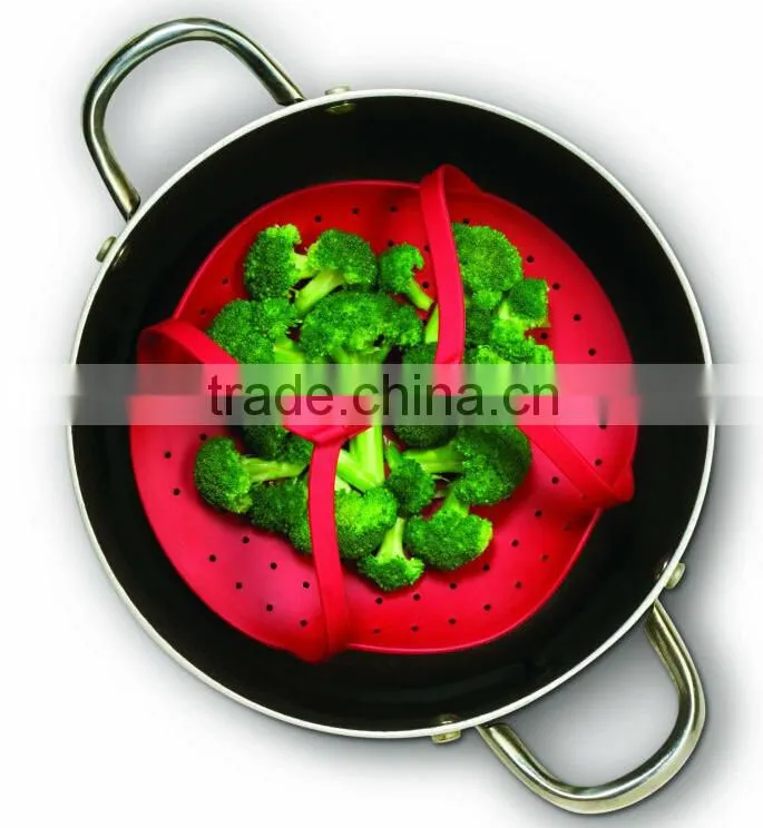 FDA & LFGB Silicone Steamer Portable Food Steamer for Sale