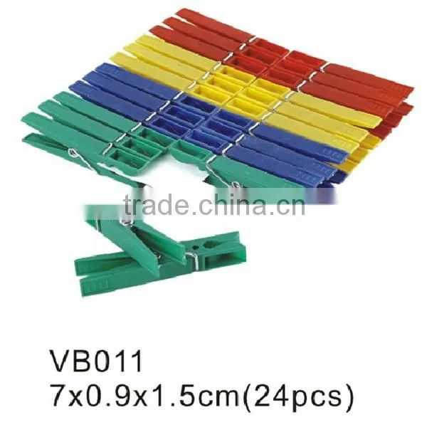 VB014 Wholesale cheap simple colorful plastic clothes peg