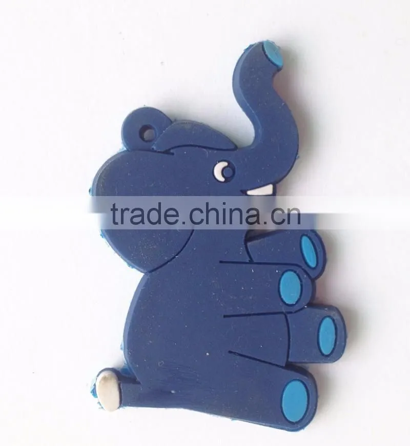 Elephant Shaped Cute Custom Soft Rubber Key Chain Wholesale PVC Key ring